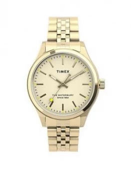 image of Timex Timex Waterbury Traditional Neaon 34Mm Gold Bracelet Watch