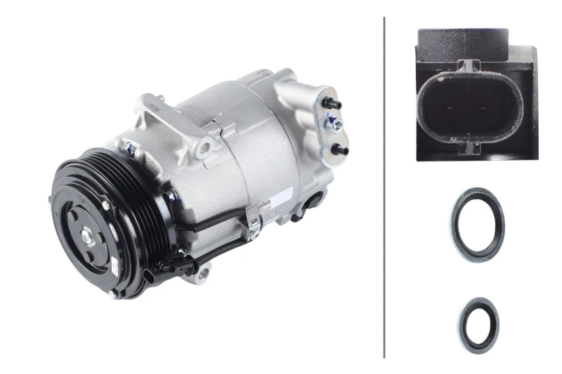 Image of HELLA Air conditioning compressor HELLA 8FK 366 200-521