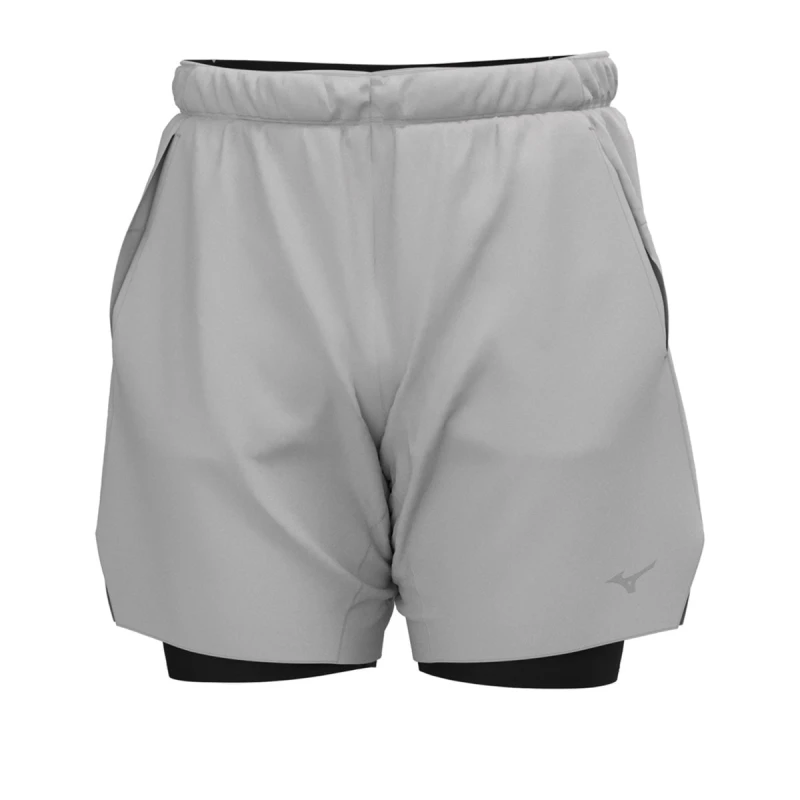 Image of Mizuno Mizuno Core 7.5 2in1 Short Mens Vapor Silver - Grey / S