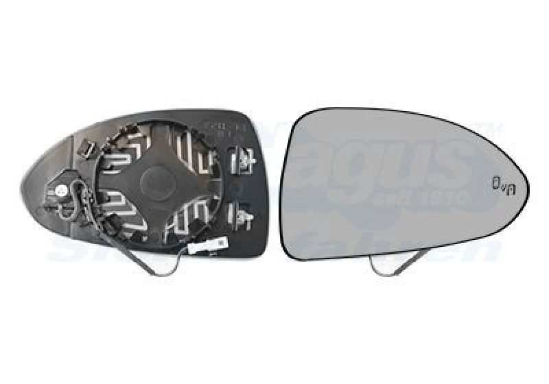 Image of VAN WEZEL Wing mirror glass VAN WEZEL 3804836