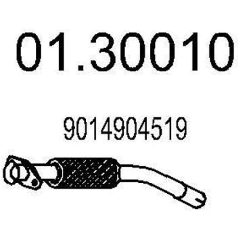 Image of MTS 01.30010 Exhaust Pipe Rear, Length: 620mm Exhaust Pipe (17)