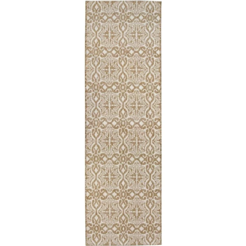 Image of THE RUGS County Collection Victorian Indoor/Outdoor Rugs 11647A in Light Brown Size: 160cm x 230cm Light Brown Unisex 160cm x 230 cm