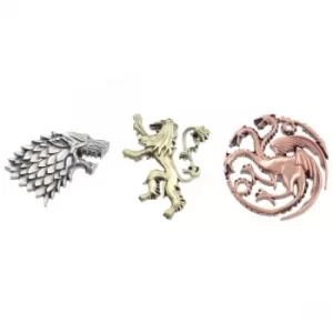 image of Game of Thrones Set of 3 Pins House Crests