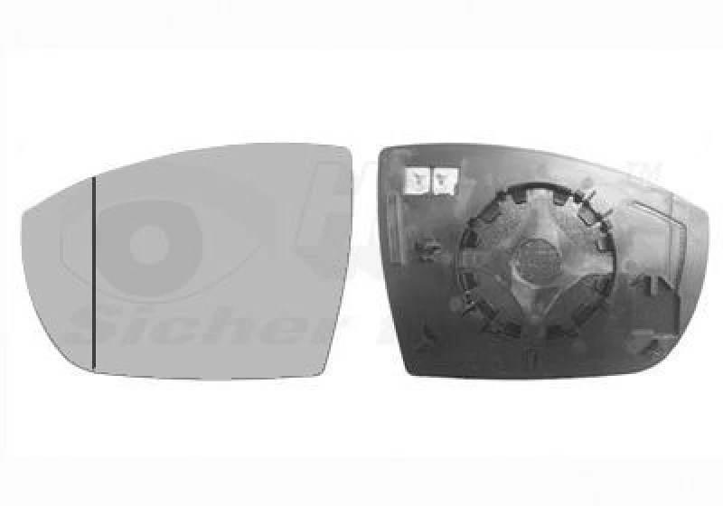 Image of VAN WEZEL Wing mirror glass VAN WEZEL 1869837