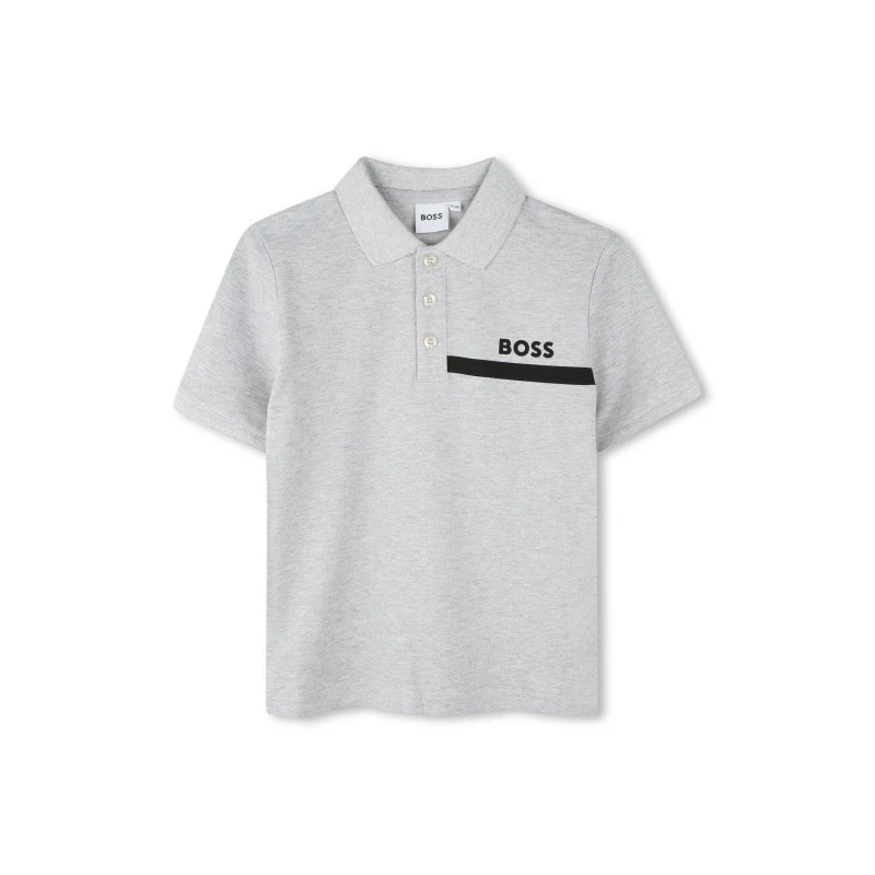 Image of Boss Logo Polo Infants - Grey Grey One Size