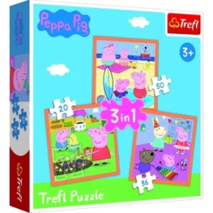 image of Peppa Pig (3 in 1) Puzzle