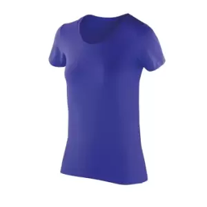 Image of Spiro Womens/Ladies Impact Softex Short Sleeve T-Shirt (L) (Sapphire)