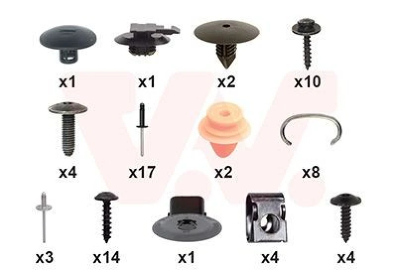 Image of VAN WEZEL Mounting Kit, bumper VAN WEZEL 1507794