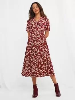 image of Joe Browns Perfectly Pretty Mini Tea Dress -red, Red, Size 6, Women