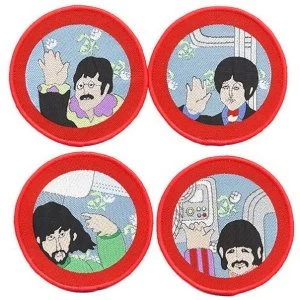 image of The Beatles - Yellow Submarine Cartoon Port Hole Standard Patch Set