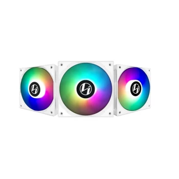 Image of Lian-Li ST120 Addressable RGB 120mm White Fan with Controller - Triple Pack
