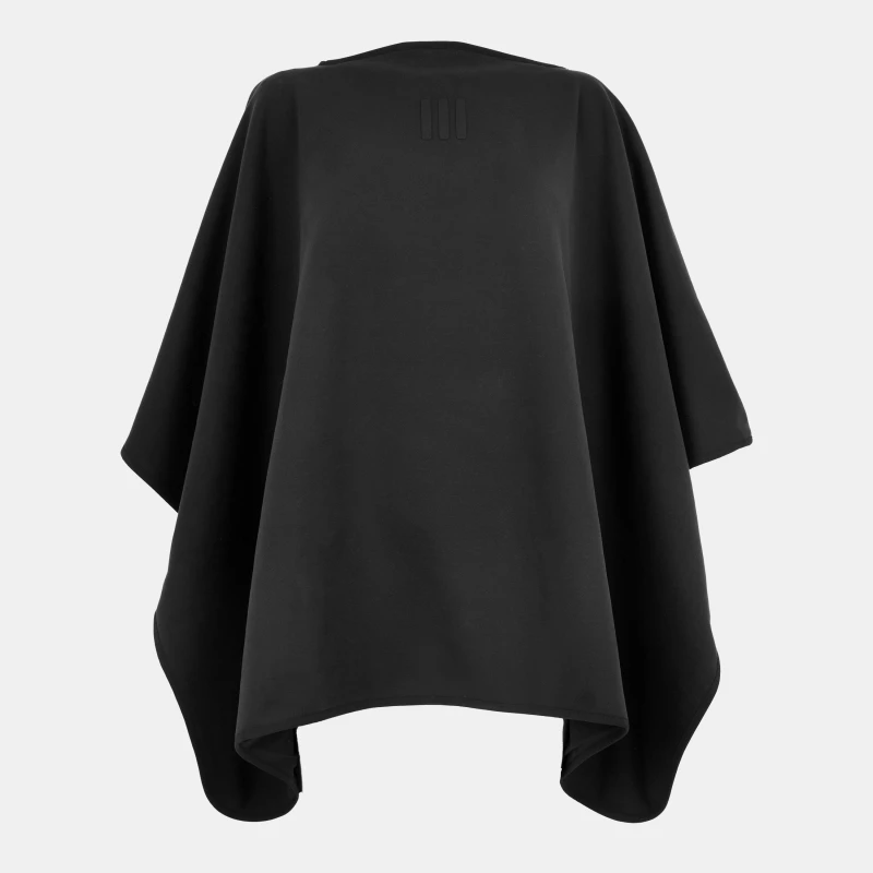 Image of adidas Womens Athletics Weather-Resistant Relaxed Fit Poncho Black female 12 (M)