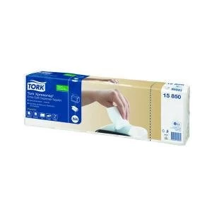 image of Tork Xpressnap 2-Ply Napkins 2 Fold White Pack of 1000 15850