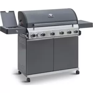 Image of Grillstream Classic 6 Burner Hybrid BBQ with Side Burner - Grey