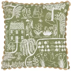 Image of Frida Cushion Moss, Moss / 45 x 45cm / Polyester Filled