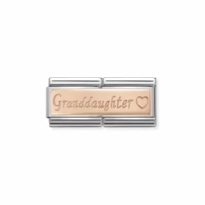 Image of Nomination Composable Classic DOUBLE ENGRAVED Steel And 9k Jewellery