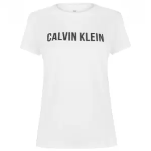 Image of Calvin Klein Performance Calvin Short Sleeve Logo Top - White