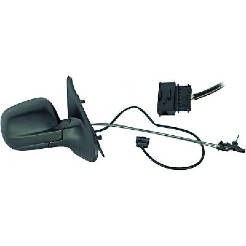 Image of DIEDERICHS 7424024 Wing mirror Right, black, Complete Mirror, Grained Outside Mirror (50)