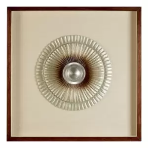 Silver Round Carving Framed Wall Art