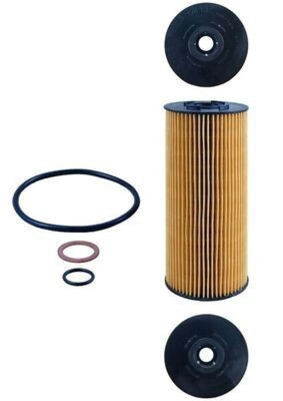 Image of MAHLE OX 137D2 Oil filter Filter Insert, with gaskets/seals Oil Filter (7)