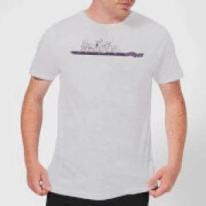 Image of Scooby Doo Those Meddling Kids Retro Mens T-Shirt - Grey - 3XL