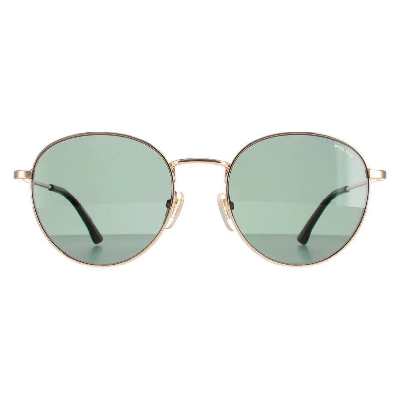 Image of Police Round Shiny Rose Gold Grey Green SPL971 Tuxedo 2 Gold
