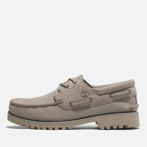 Image of Timberland Mens Authentics Waterproof Suede Boat Shoes - UK 8 Beige Shoes male TB0A298QEO21 8