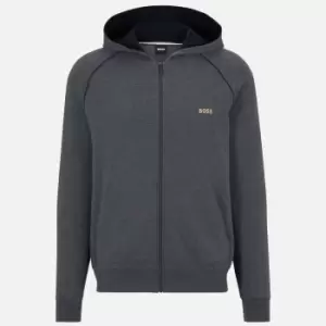 Image of BOSS Bodywear Mix and Match Stretch-Cotton Jersey Hoodie - S