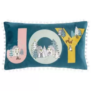 Image of Snowy Village Joy Christmas Cushion