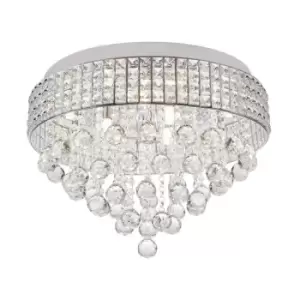 Image of Capri Ceiling Light, Chrome, 9x G9