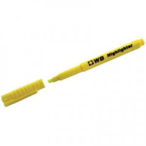 image of Whitecroft Yellow Highlighter Pens Pack of 10 WX93203