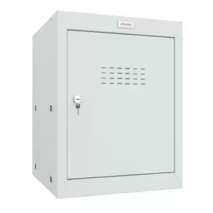 image of Phoenix CL Series Size 2 Cube Locker in Light Grey with Key Lock