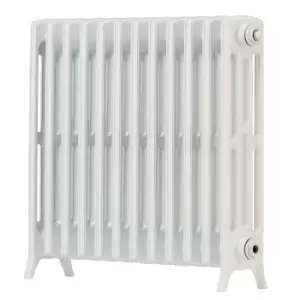 image of Arroll Edwardian Cast Aluminium White 12 Column Radiator, (W)728mm X (H)650mm