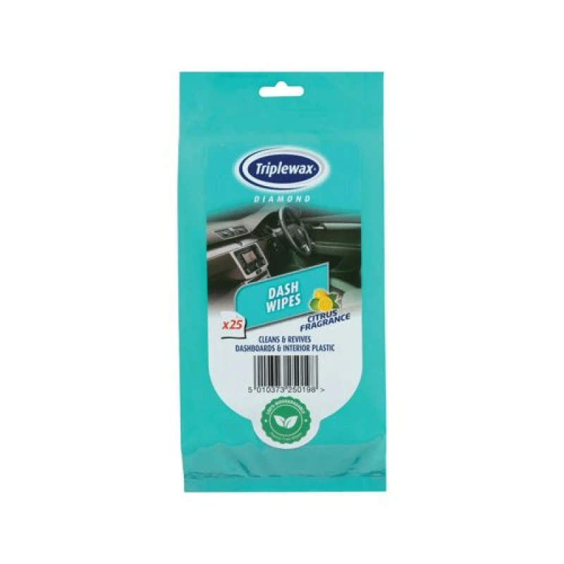 Image of Triplewax Triplewax Dash Wipes Citrus Pack of 25 TDW125 TDW125