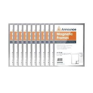 Image of Announce Magnetic Frame A4 Silver Pack of 10 AA01842