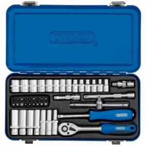 Image of Draper 1/4" Sq. Dr. Metric Socket Set in Metal Case (45 Piece)