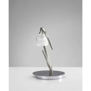 Image of Loop Table Lamp 1 Bulb G9 ECO, satin nickel