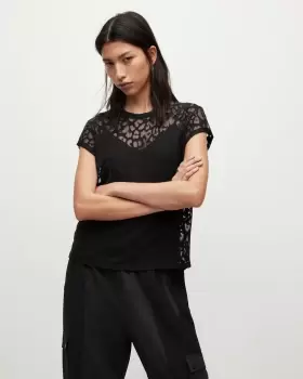 Image of AllSaints Anna Devore Zori T-Shirt