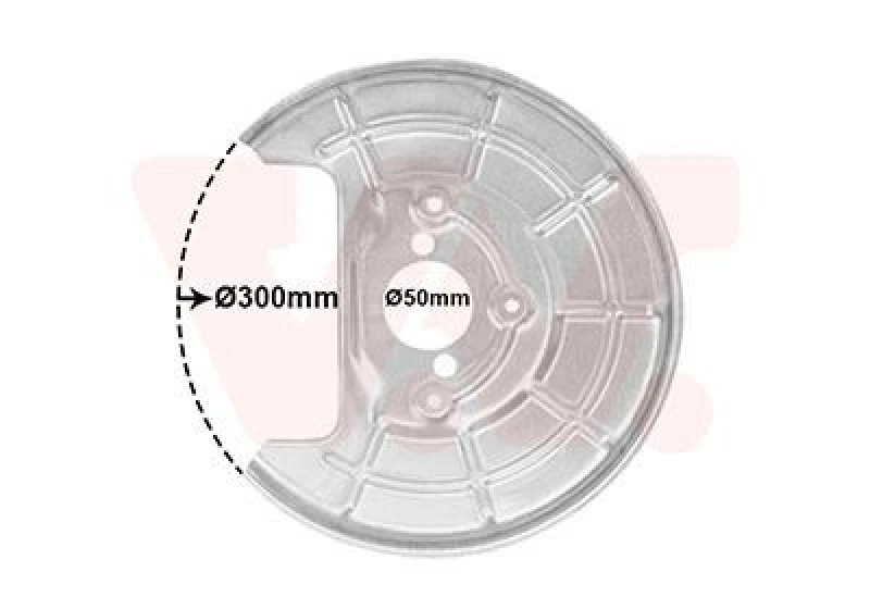 Image of VAN WEZEL Brake disc backing plate VAN WEZEL 3703373