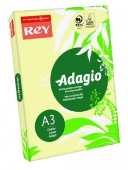 Image of Rey Adagio A3 Paper 80gsm Canary RM500