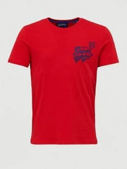 Image of Superdry Campus T-Shirt, Red, Size 2XL, Men