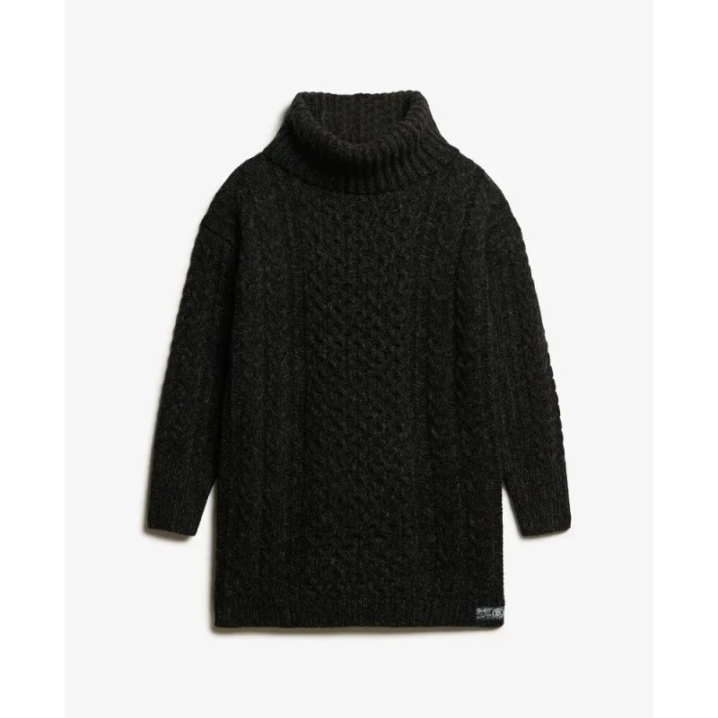 Image of Superdry Knitted Jumper Dress - Black 10