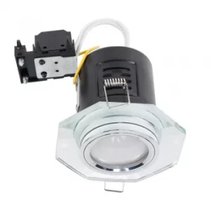 Image of Hexagon 50W Fire Rated Downlight In Chrome