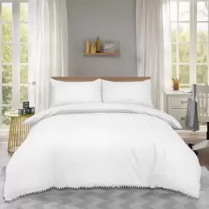 Image of Sandringham Duvet Set - White - King - TJ Hughes