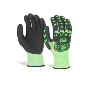 image of Glovezilla - foam nitrile coated glove green lge - Green - Green