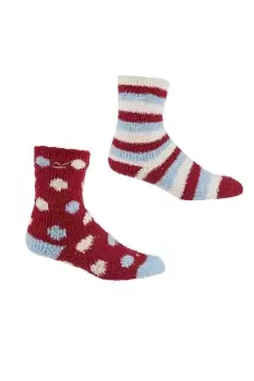 image of 'Assorted Design' Cosy 2 Pair Socks