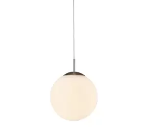 image of Miranda Small Globe Ceiling Pendant 1 Light E27 Frosted White Glass