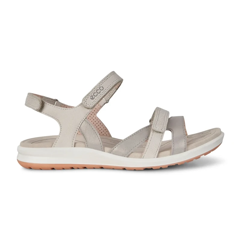 Image of Ecco Cruise II Leather Womens Sandals - Silver Grey Gravel - Size:UK 6