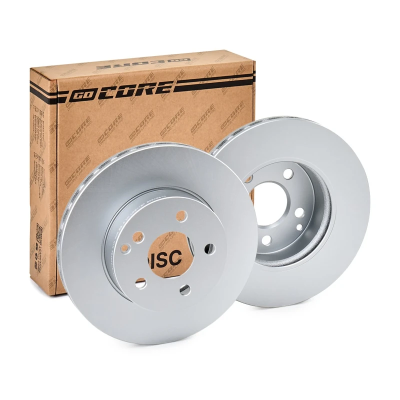 Image of goCORE GCH20259 Brake disc Front Axle, Vented, Grey Cast Iron, Coated, High-carbon, with bolts/screws Grey Cast Iron Brake Disc (82)