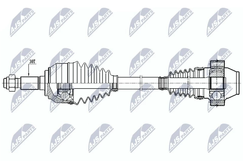 Image of NTY NPW-AU-025 Drive shaft Front Axle Right Drive Shaft (13)